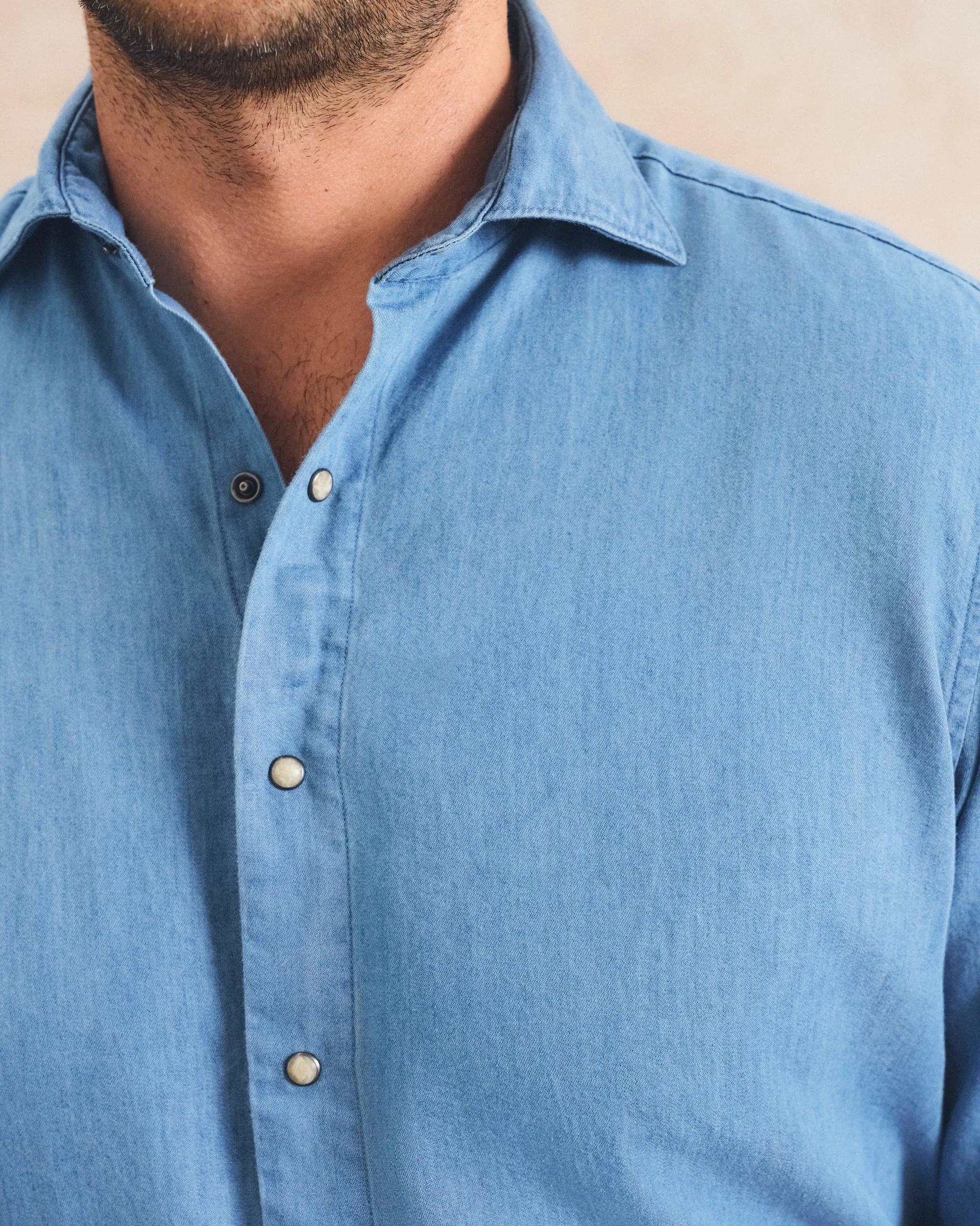 Top Shelf Chambray Snap Button Down sold by Johnnie-O product image thumbnail 3