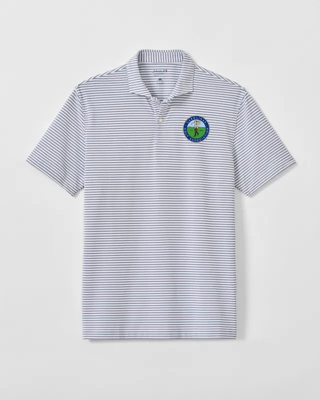 Carolinas Golf Association Performance Mesh Polo - Cruz Stripe made by Johnnie-O