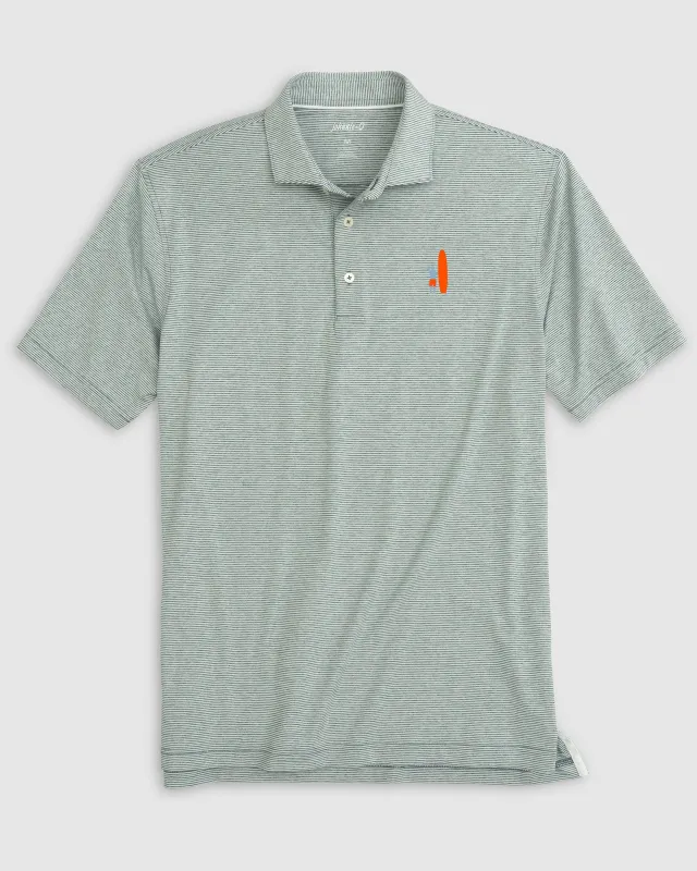 Lyndonn Striped Jersey Performance Polo - Two Tone Surfer Logo made by Johnnie-O