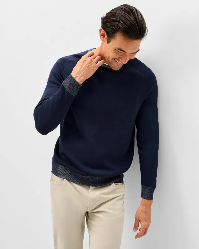 Plaited Crewneck Sweater made by Johnnie-O