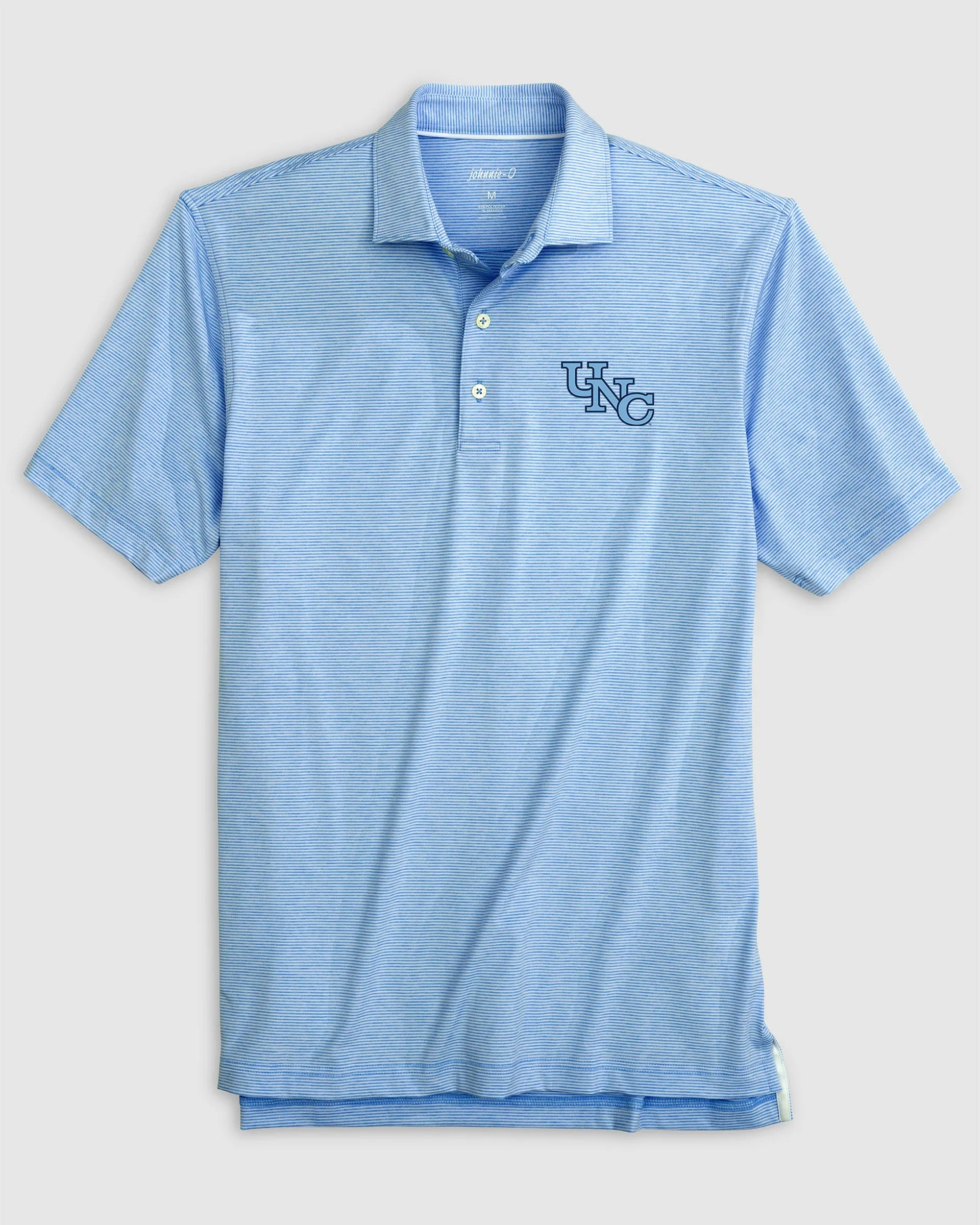 University of North Carolina Lyndon Striped Jersey Performance Polo - Vault Stairstep Logo sold by Johnnie-O product image thumbnail 2