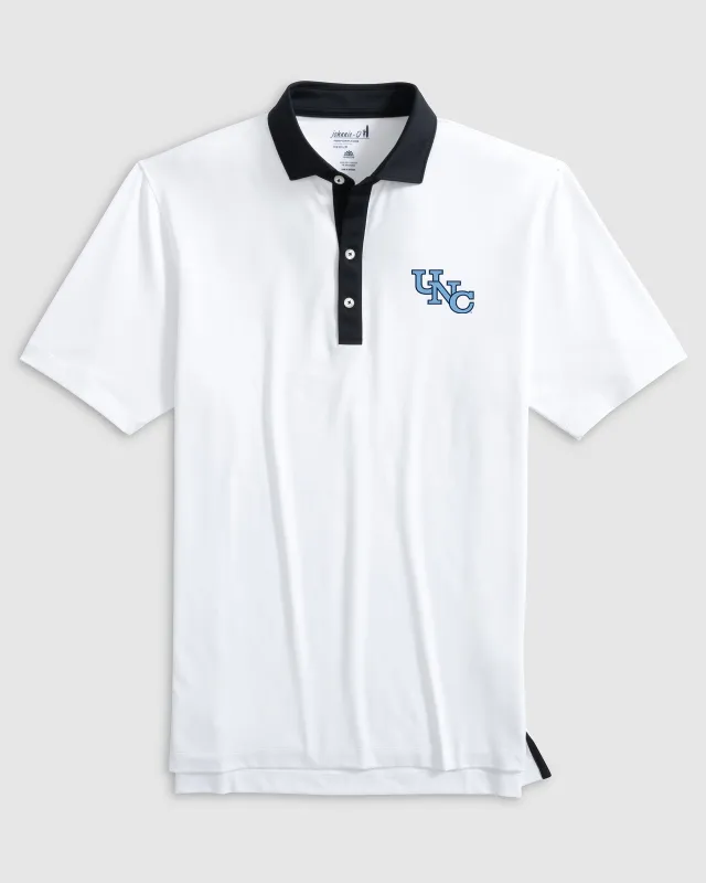 University of North Carolina Ramos Performance Jersey Polo - Vault Stairstep Logo made by Johnnie-O