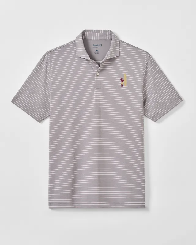 Beau Stripe Performance Jersey Polo - Two Tone Surfer Logo made by Johnnie-O