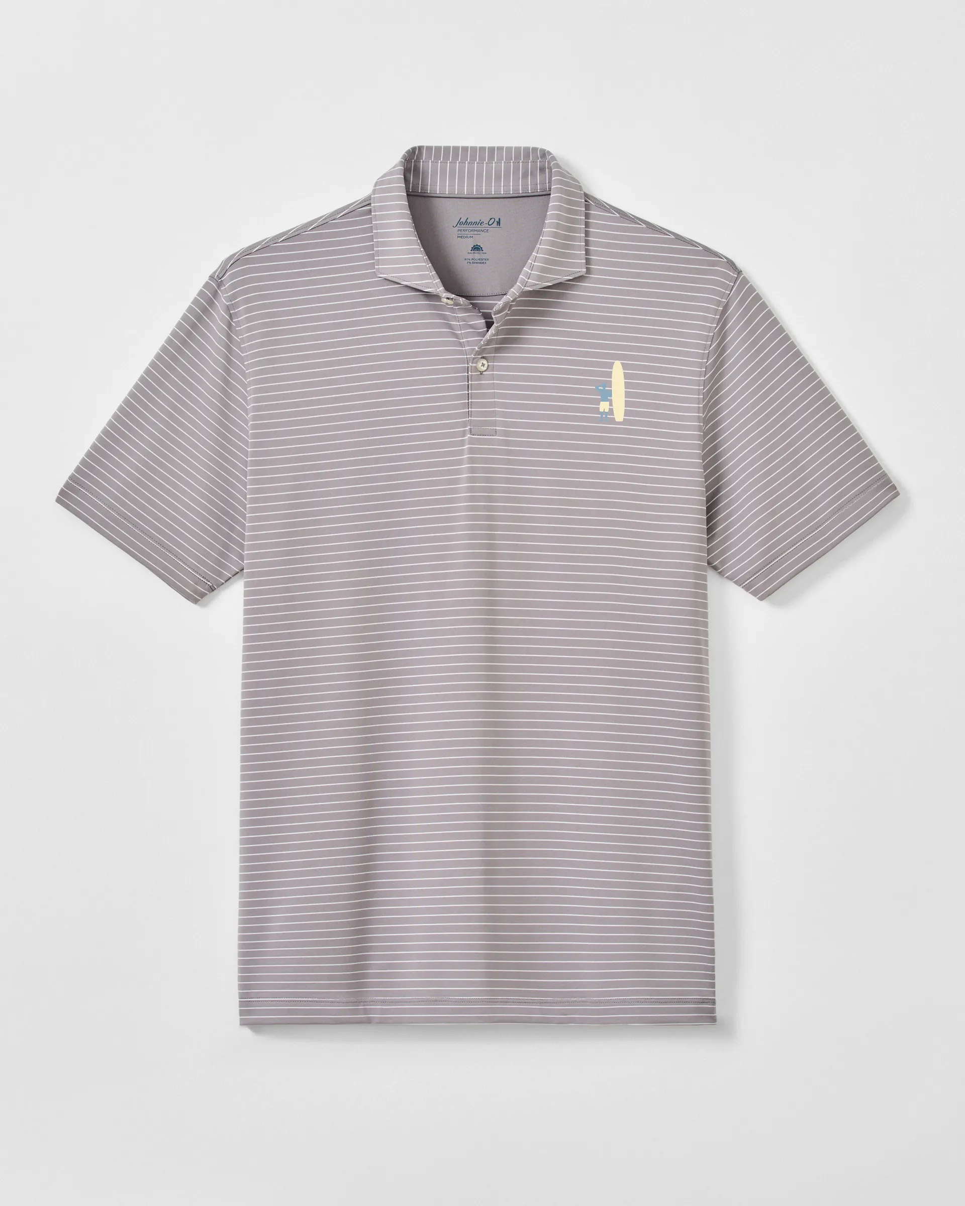 Beau Stripe Performance Jersey Polo - Two Tone Surfer Logo sold by Johnnie-O product image thumbnail 4