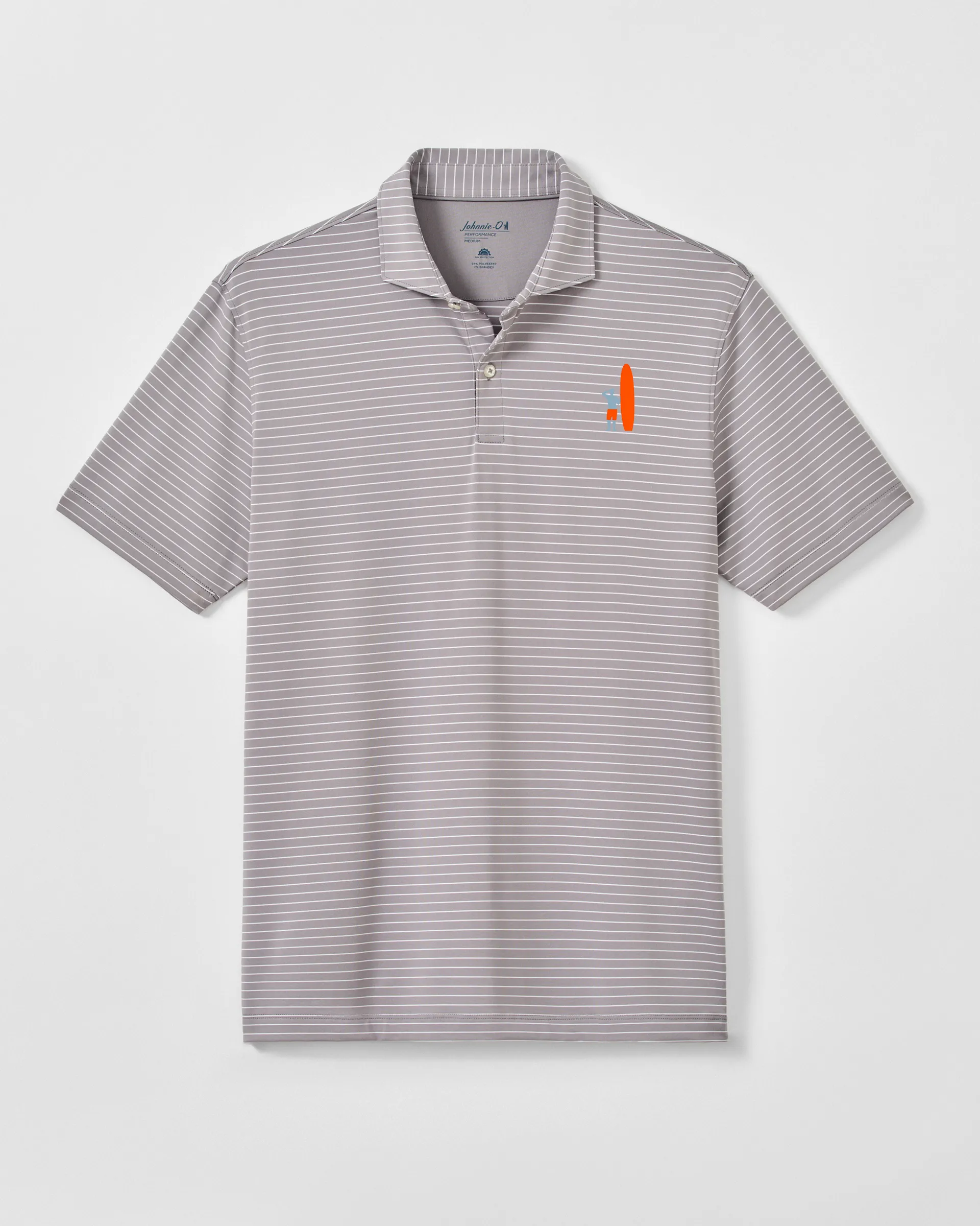 Beau Stripe Performance Jersey Polo - Two Tone Surfer Logo sold by Johnnie-O product image thumbnail 3