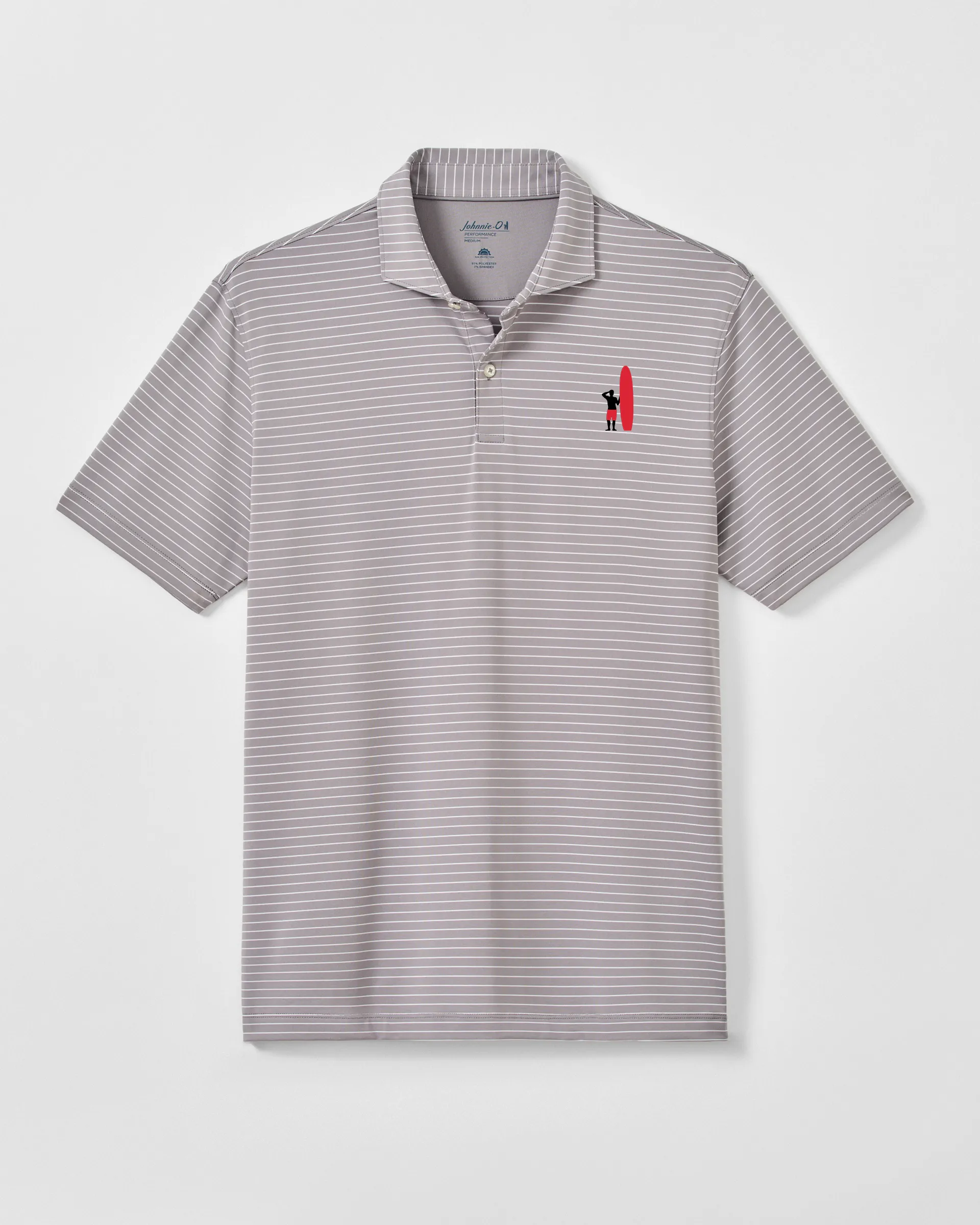 Beau Stripe Performance Jersey Polo - Two Tone Surfer Logo sold by Johnnie-O product image thumbnail 2