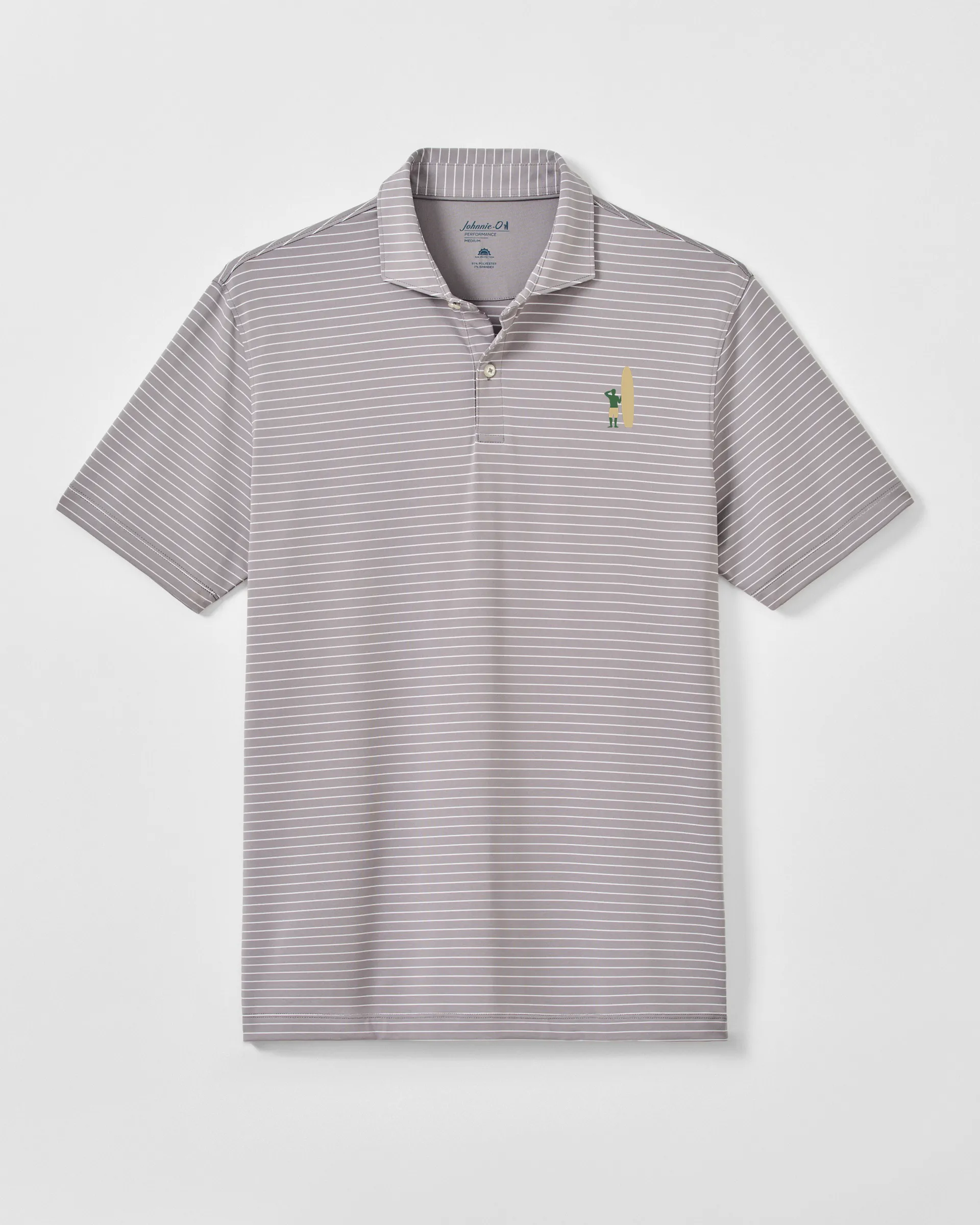 Beau Stripe Performance Jersey Polo - Two Tone Surfer Logo sold by Johnnie-O product image thumbnail 5
