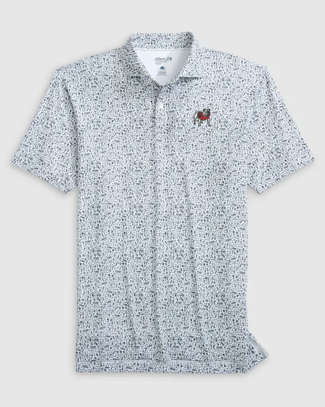 University of Georgia Rally Cap Performance Polo made by Johnnie-O