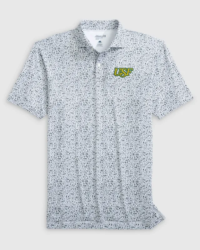 University of South Florida Rally Cap Performance Polo - Vault Logo made by Johnnie-O
