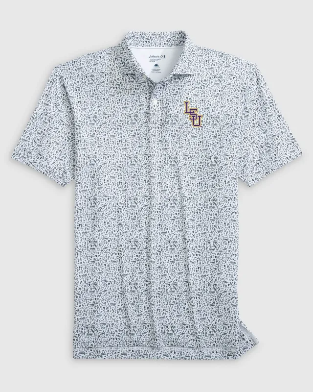 Louisiana State University Rally Cap Performance Polo - Baseball Logo made by Johnnie-O