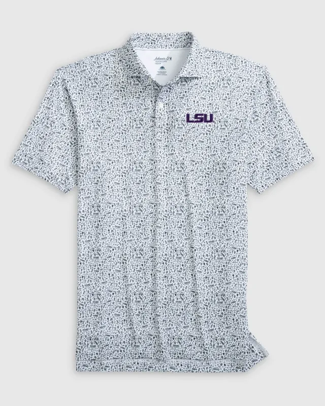 Louisiana State University Rally Cap Performance Polo made by Johnnie-O