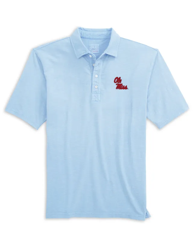 Ole Miss Coastal Wash Original Polo - Stacked Logo made by Johnnie-O