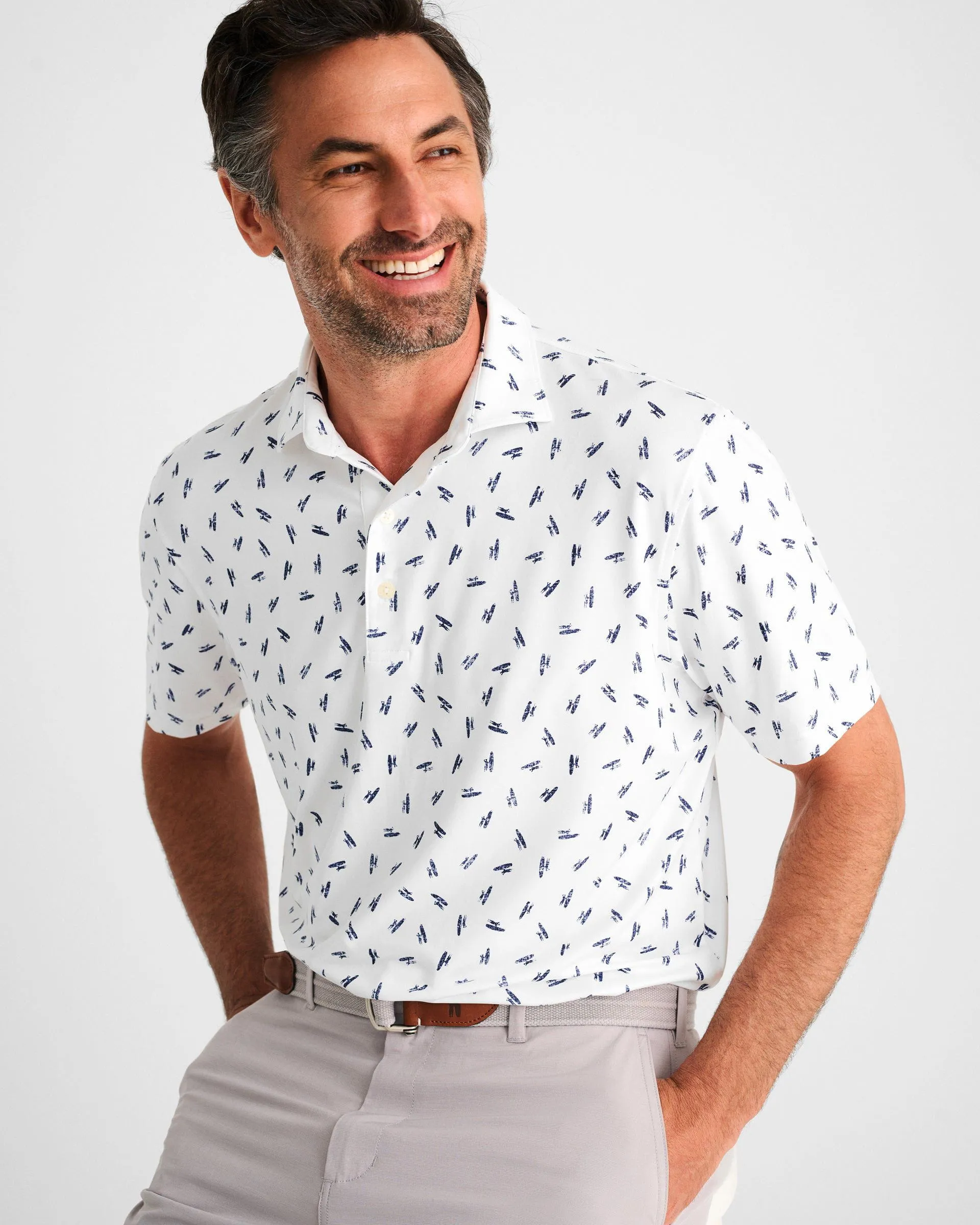 Exeter Printed Jersey Performance Polo sold by Johnnie-O product image thumbnail 3