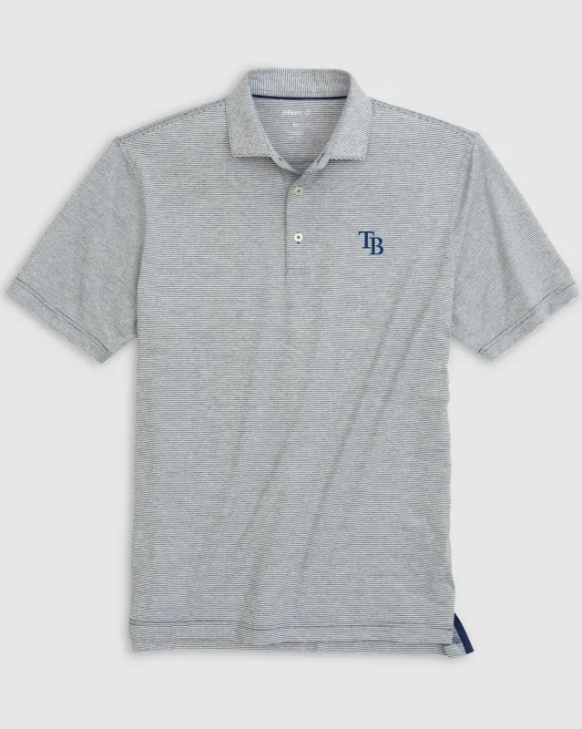 Tampa Bay Rays Lyndonn Striped Jersey Performance Polo sold by Johnnie-O