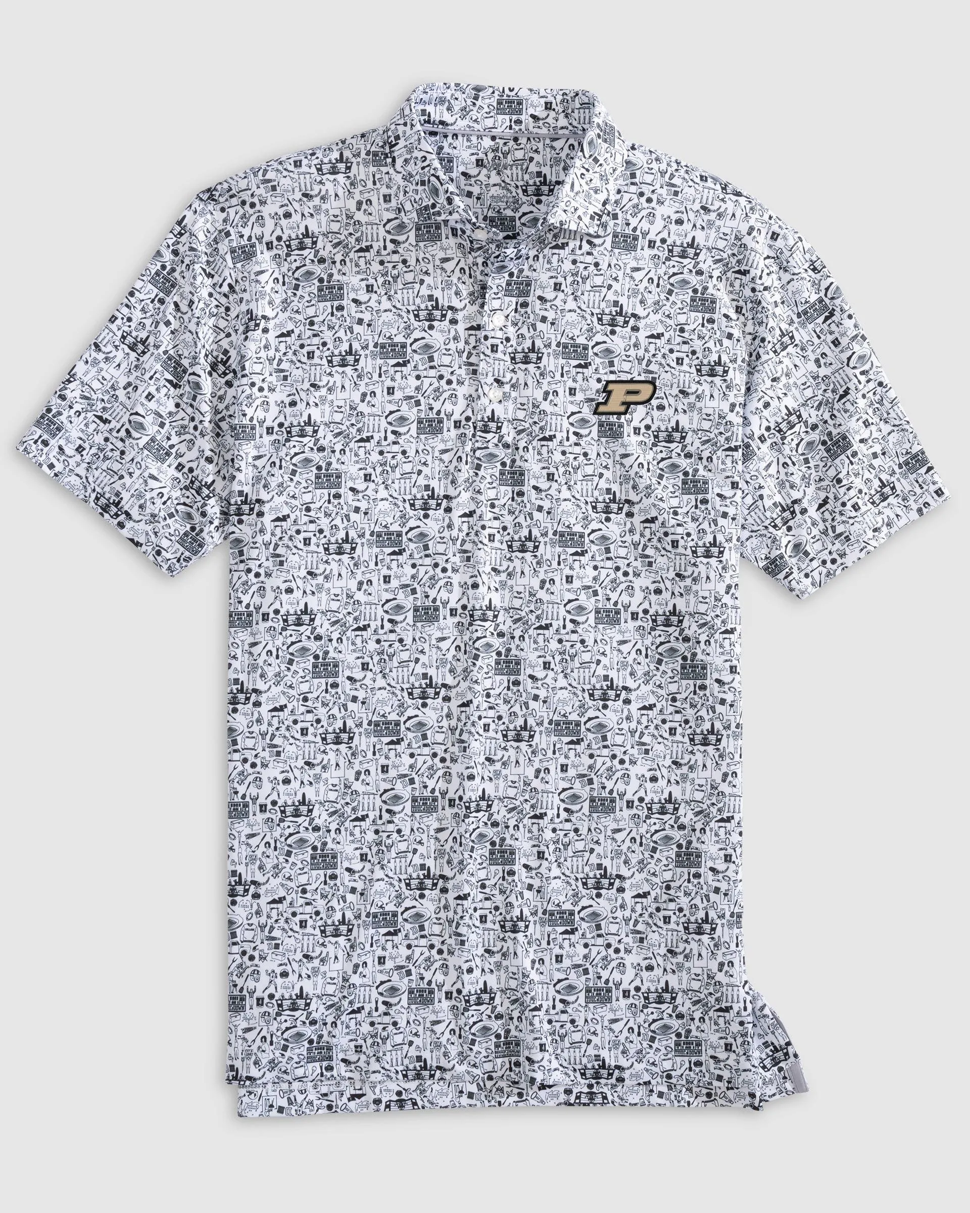 Purdue Tailgater Printed Jersey Performance Polo sold by Johnnie-O