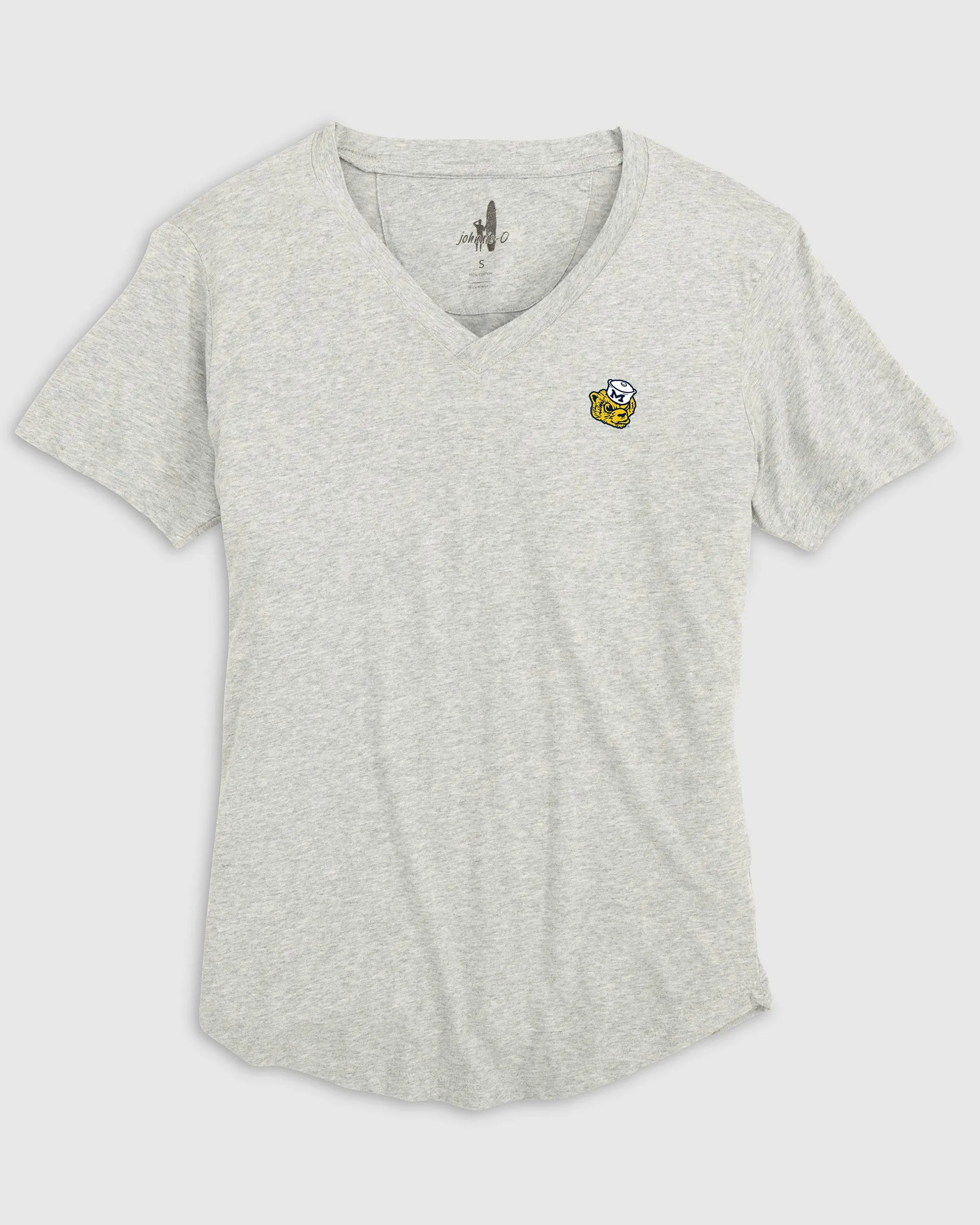 Women's Michigan Merediths V-Neck T-Shirt - Vault Logo sold by Johnnie-O