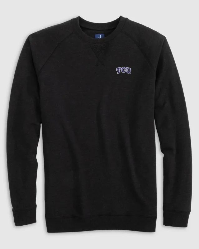 Texas Christian Freeman Crewneck Fleece Sweatshirt made by Johnnie-O