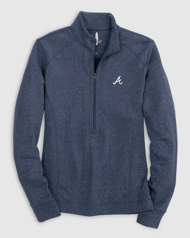 Women's Atlanta Braves Kennedy 1/4 Zip Pullover sold by Johnnie-O