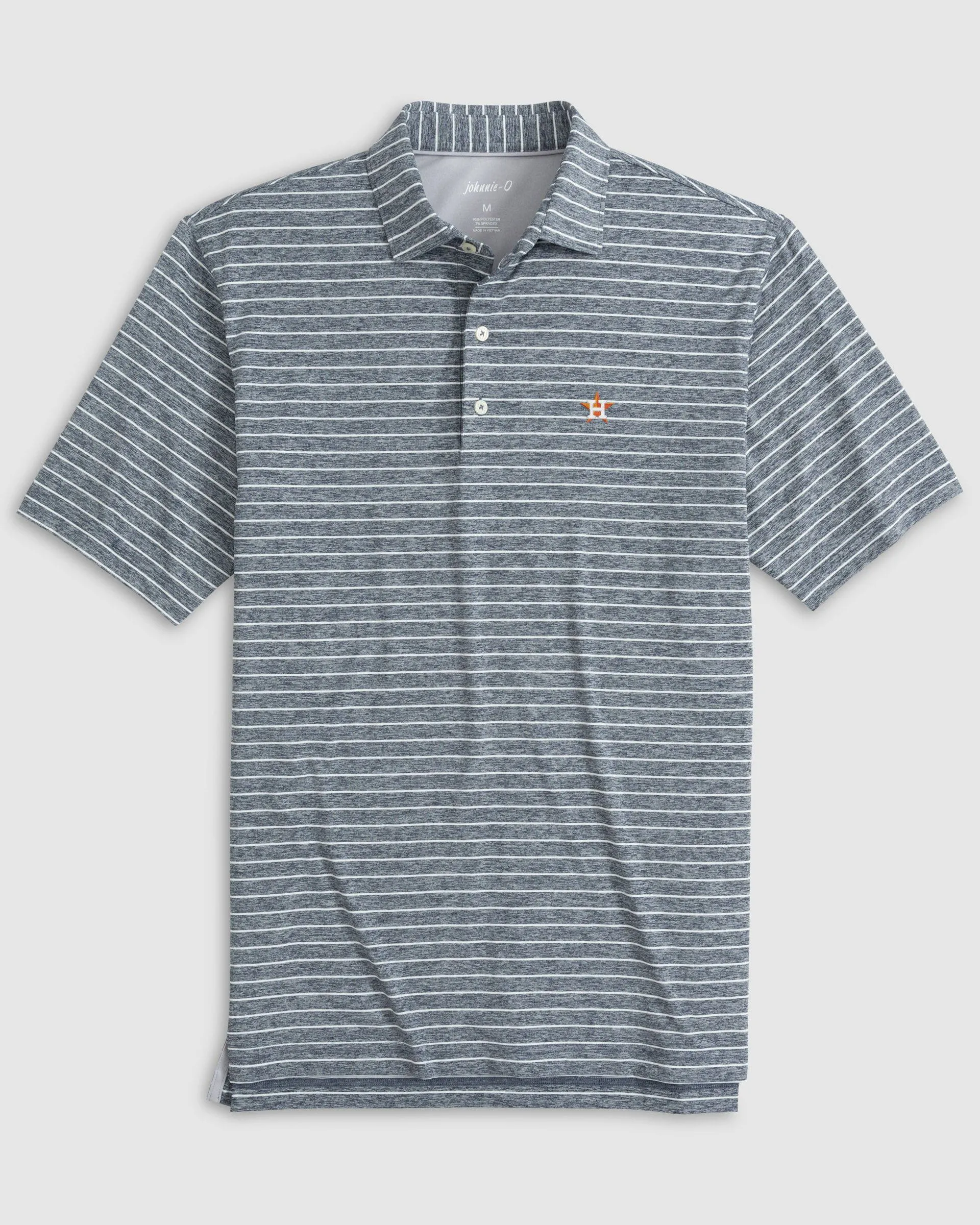 Houston Astros Newton Striped Jersey Performance Polo sold by Johnnie-O
