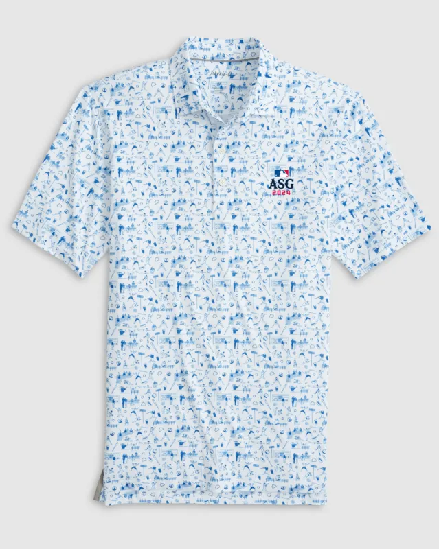MLB All Star Game 2024 Ballpark Printed Jersey Performance Polo sold by Johnnie-O