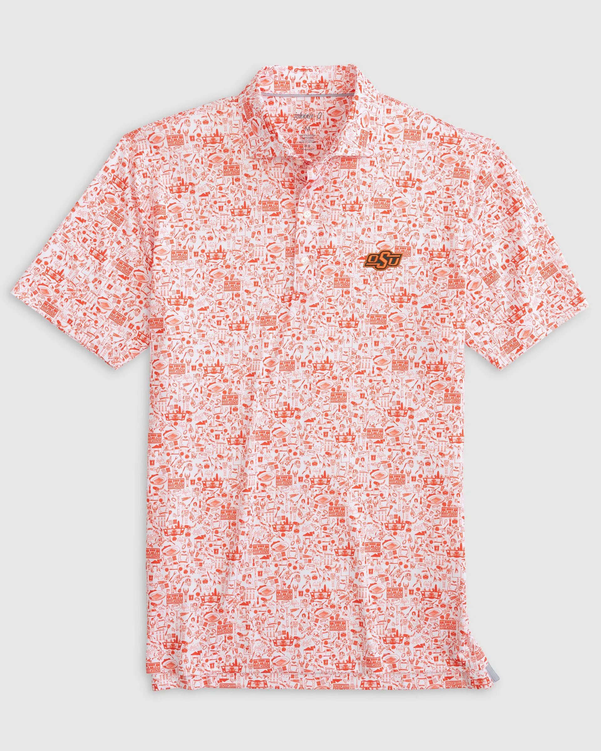 Oklahoma State Tailgater Printed Jersey Performance Polo sold by Johnnie-O