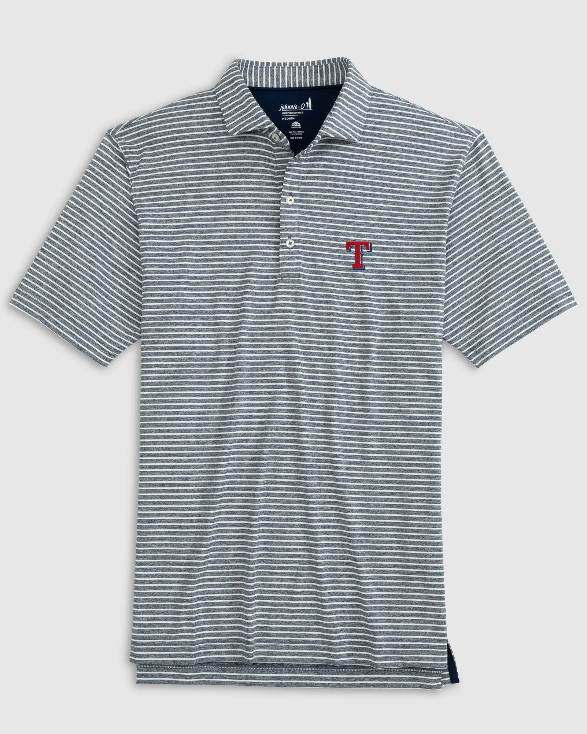 Texas Rangers Clipperr Striped Jersey Performance Polo sold by Johnnie-O product image thumbnail 2