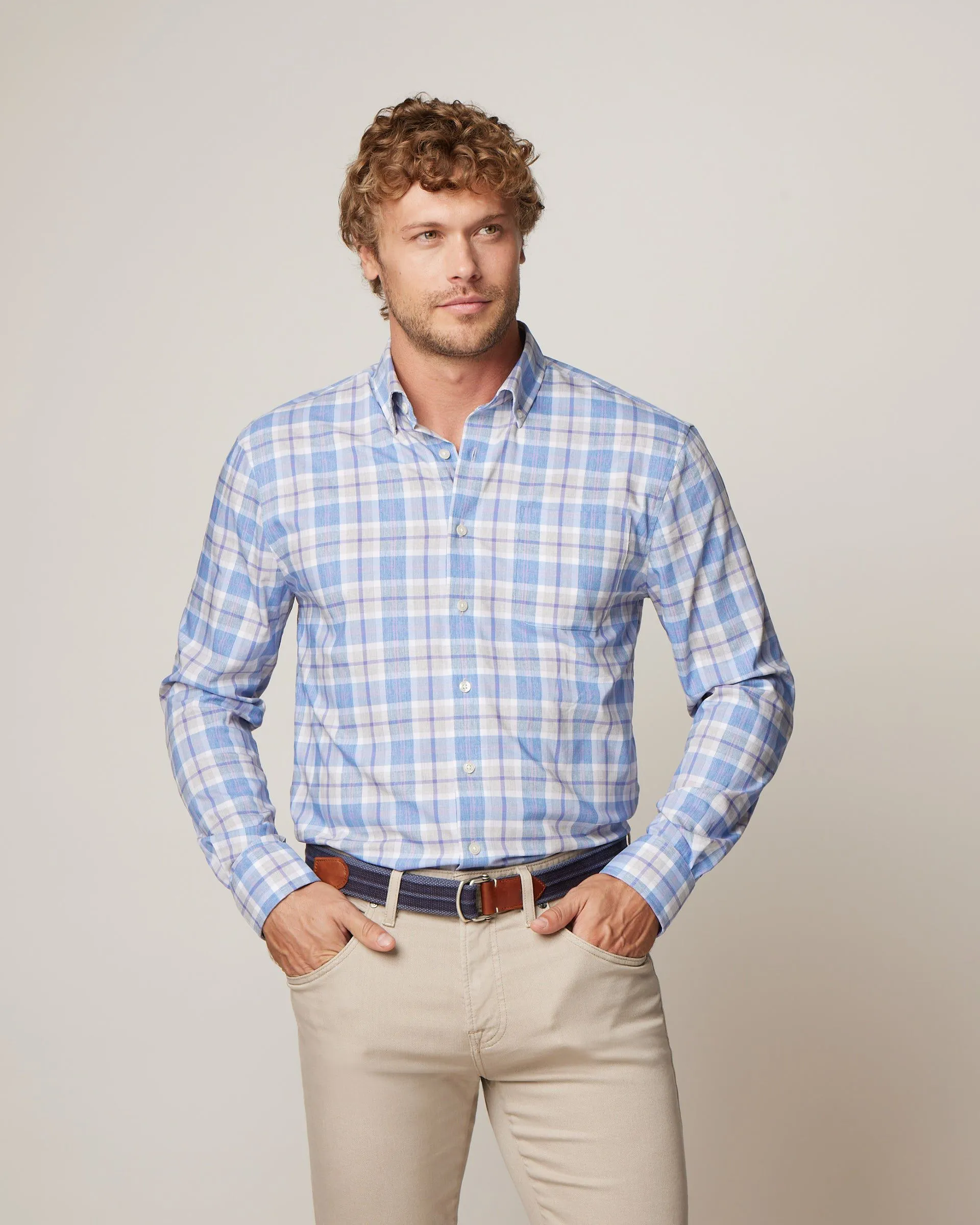 Dume Performance Button Up Shirt sold by Johnnie-O