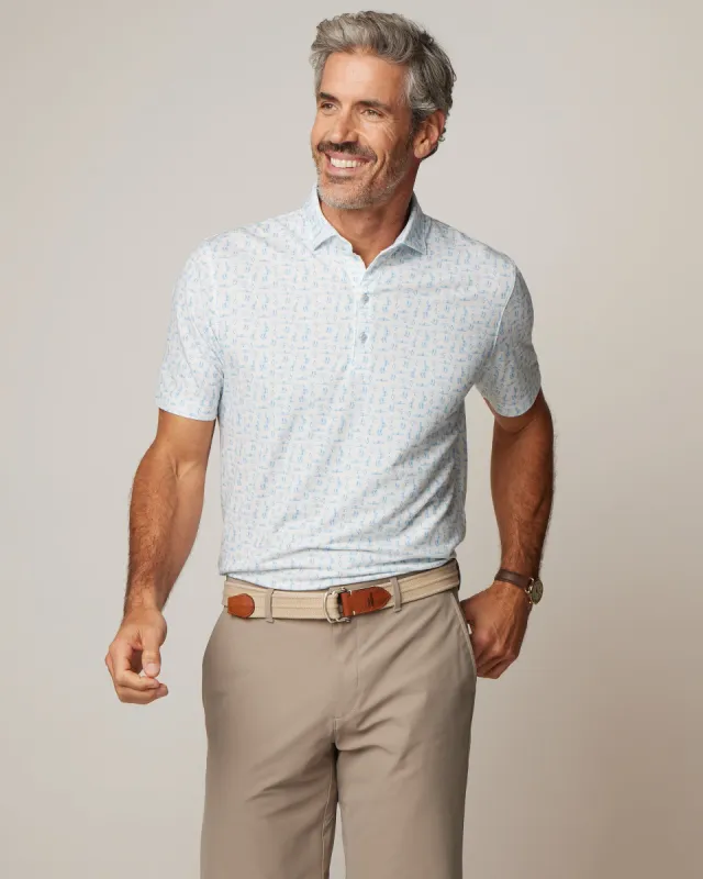 Herd Printed Top Shelf Performance Polo made by Johnnie-O