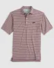 Mississippi State Newton Striped Jersey Performance Polo - Script Logo sold by Johnnie-O