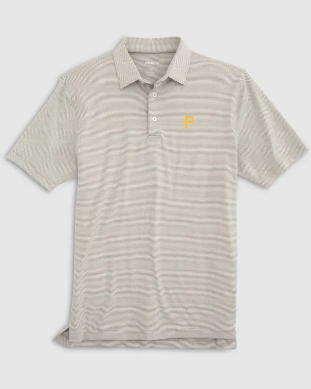 Pittsburgh Pirates Lyndonn Striped Jersey Performance Polo sold by Johnnie-O