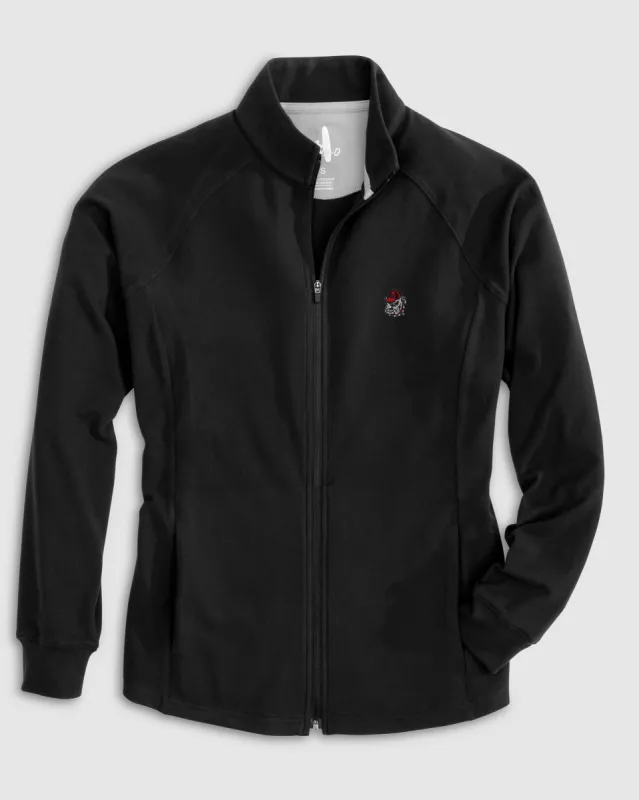 Women's Georgia Blakey Full Zip Fleece Jacket - Bulldog Head Logo sold by Johnnie-O