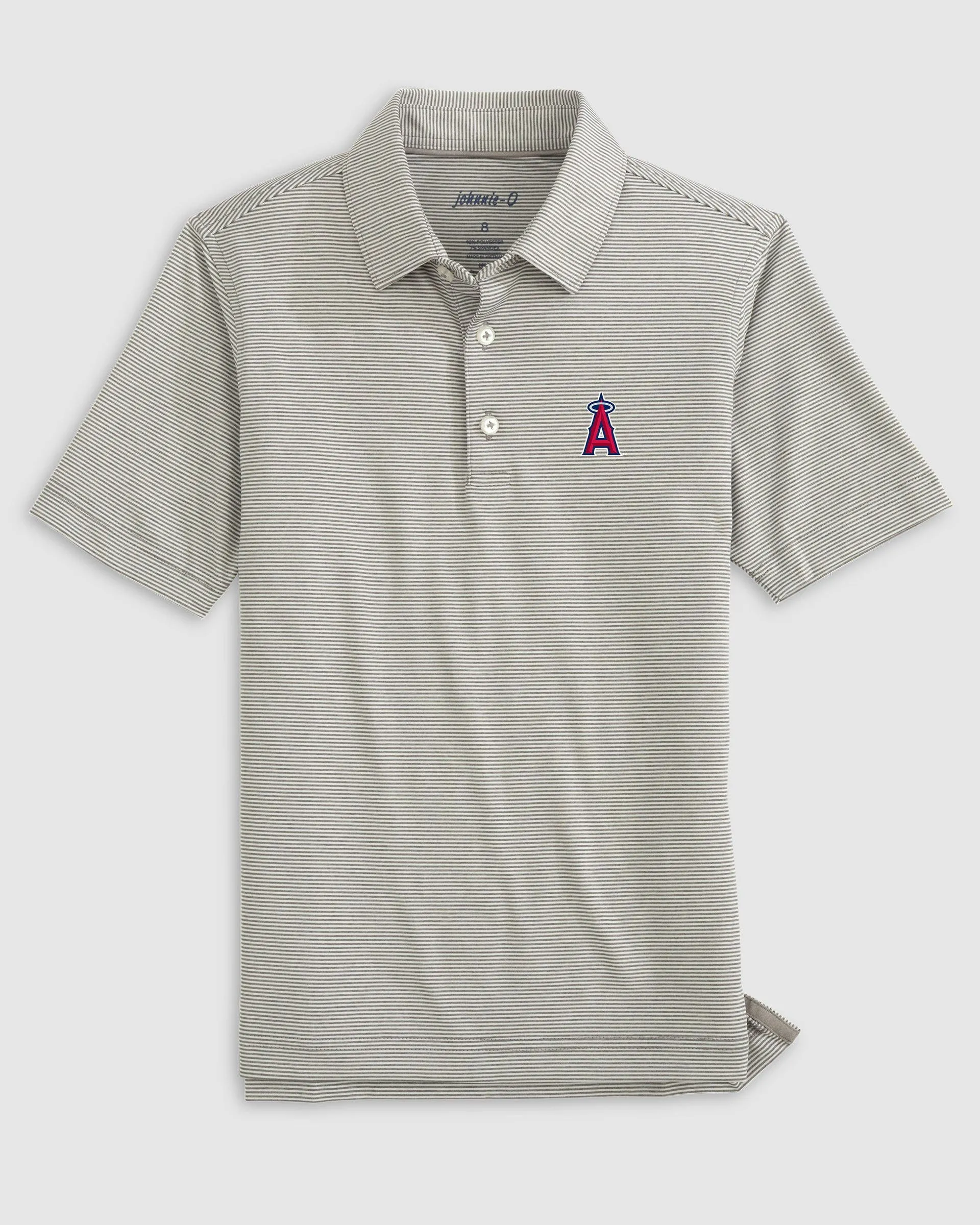 Los Angeles Angels Lyndonn Jr. Striped Jersey Performance Polo sold by Johnnie-O product image thumbnail 5