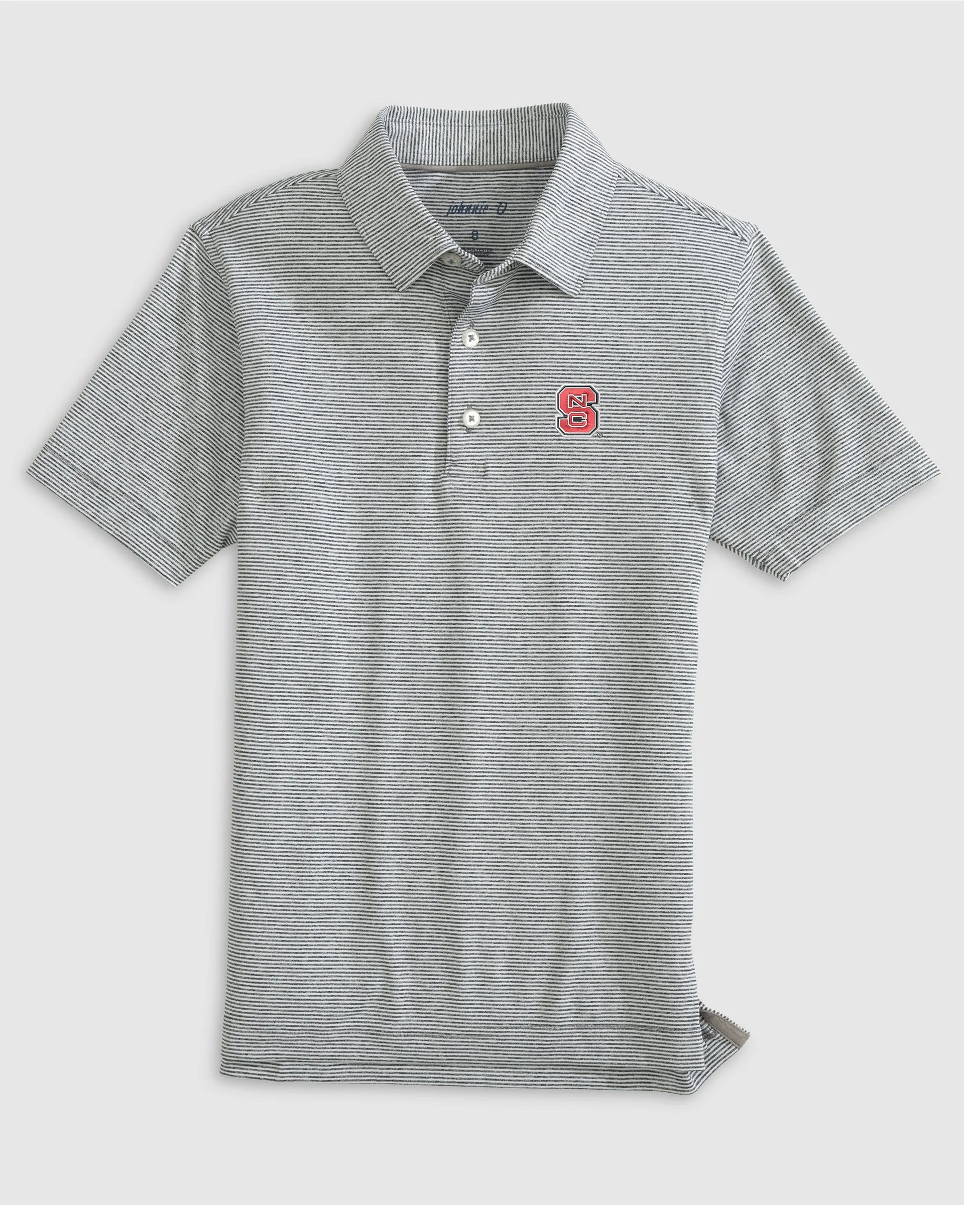 NC State Lyndonn Jr. Striped Jersey Performance Polo sold by Johnnie-O product image thumbnail 2