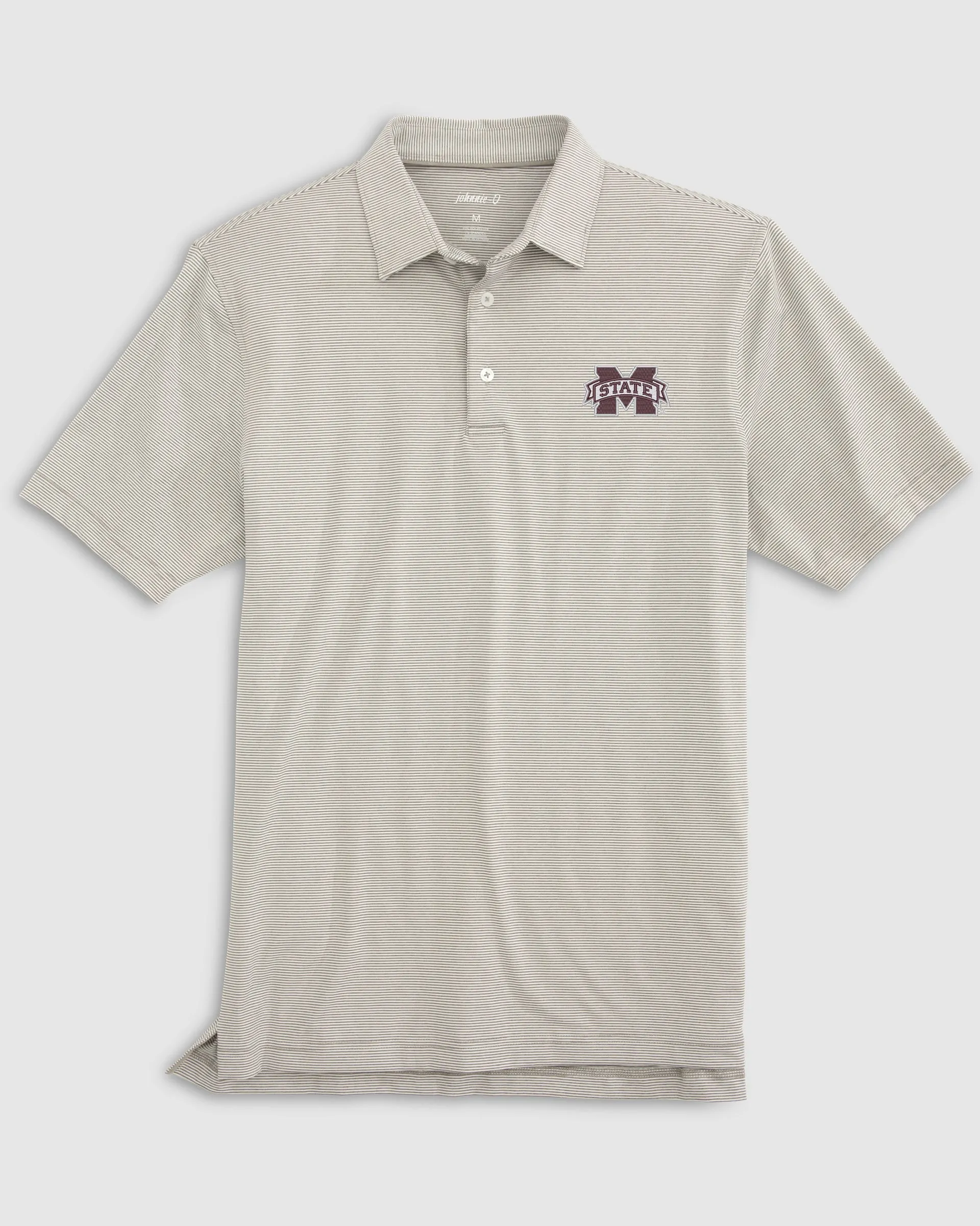 Mississippi State Lyndonn Striped Jersey Performance Polo sold by Johnnie-O