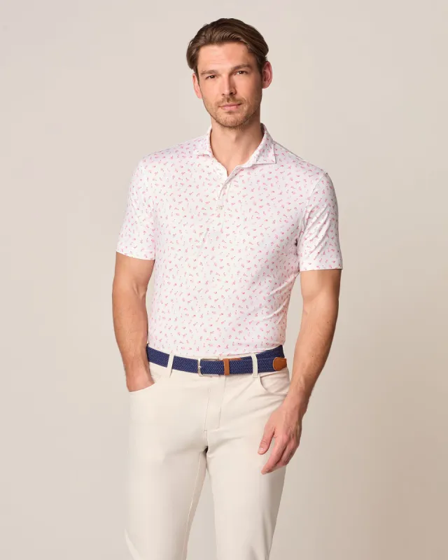 Featherweight Performance Polo - Flock Print sold by Johnnie-O