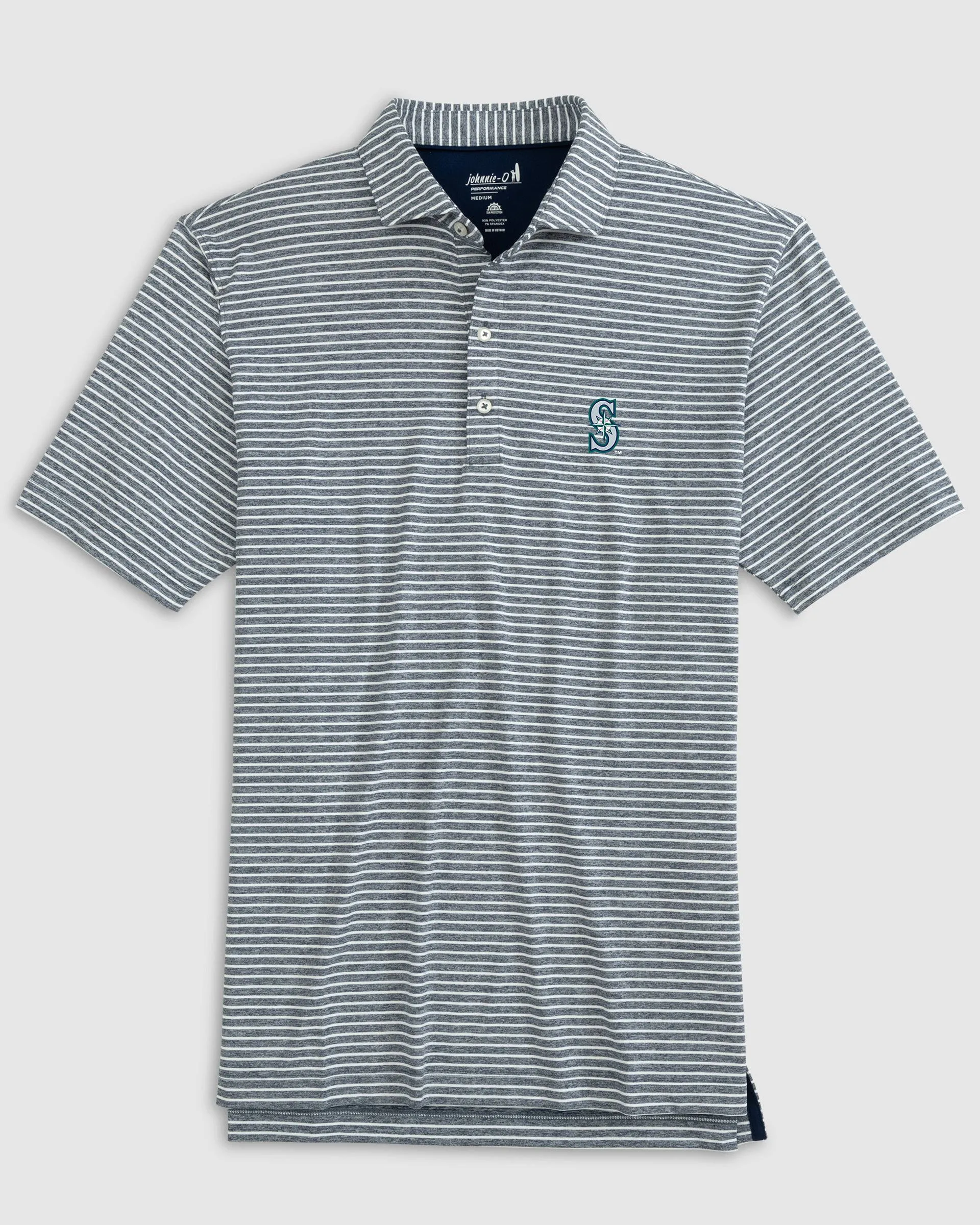 Seattle Mariners Clipperr Striped Jersey Performance Polo sold by Johnnie-O product image thumbnail 2