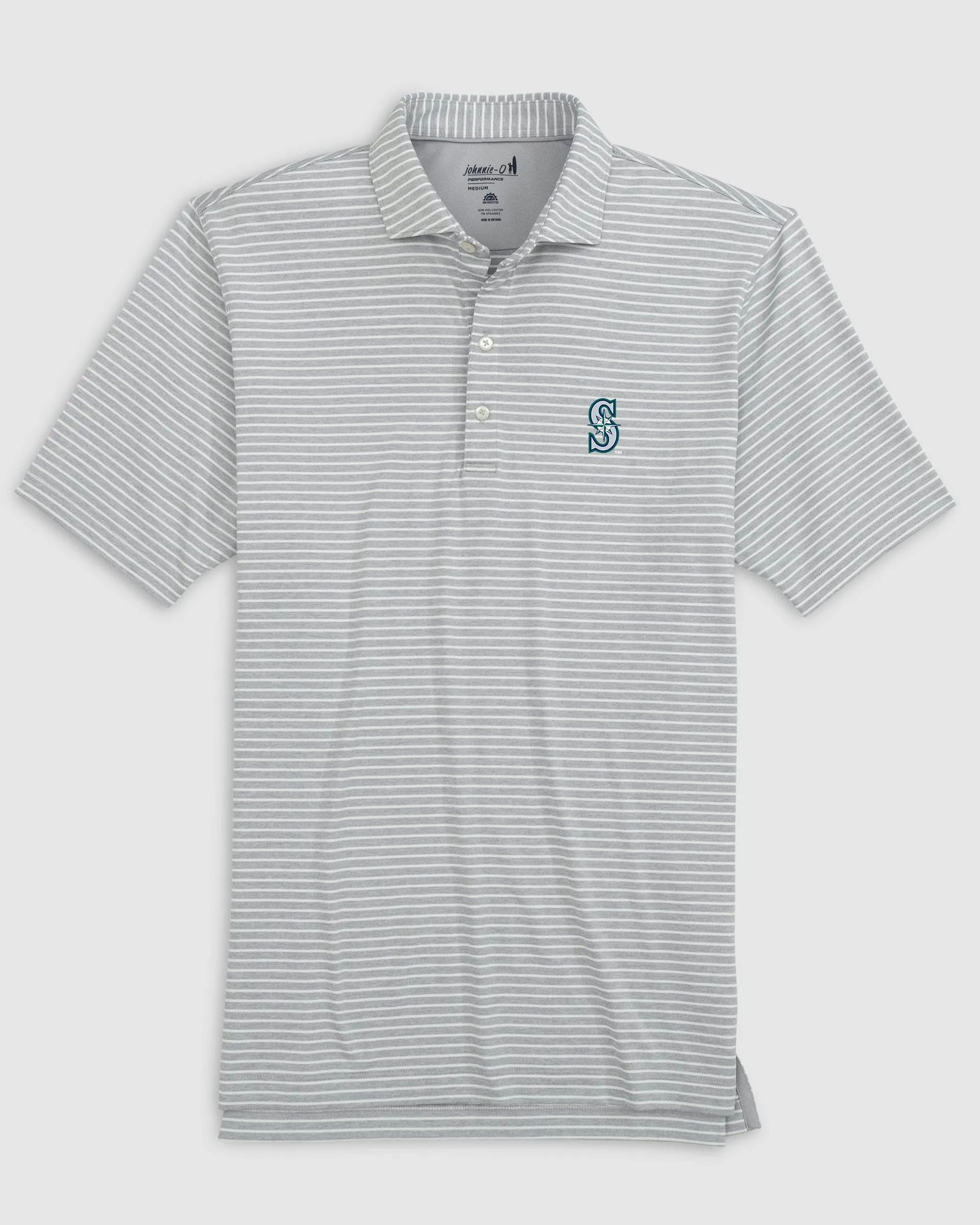 Seattle Mariners Clipperr Striped Jersey Performance Polo sold by Johnnie-O product image thumbnail 3