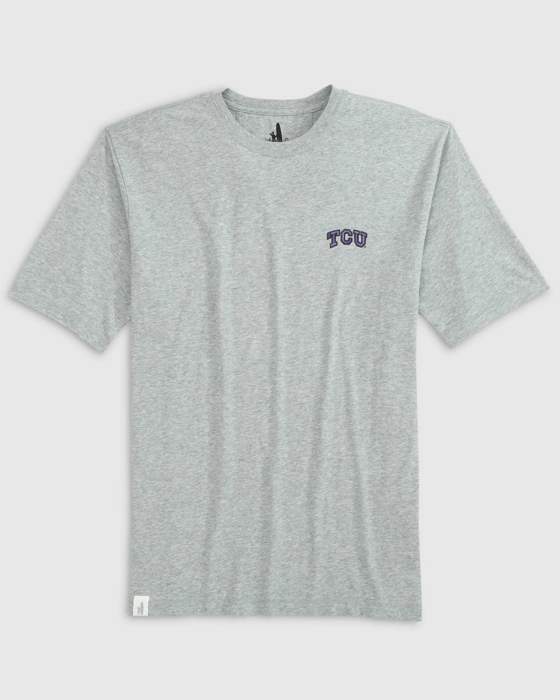 Texas Christian University Heathered Spencer Cotton T-Shirt sold by Johnnie-O