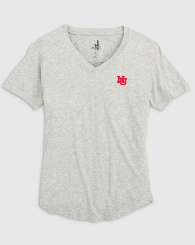 Women's Nebraska Merediths V-Neck T-Shirt - Vault Logo sold by Johnnie-O