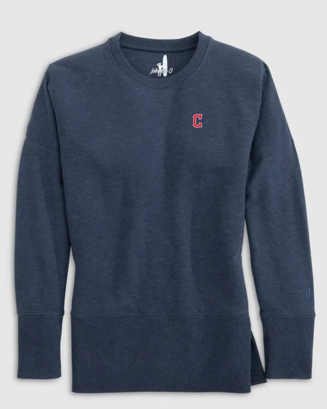 Women's Cleveland Guardians Brittany Crewneck Sweatshirt sold by Johnnie-O