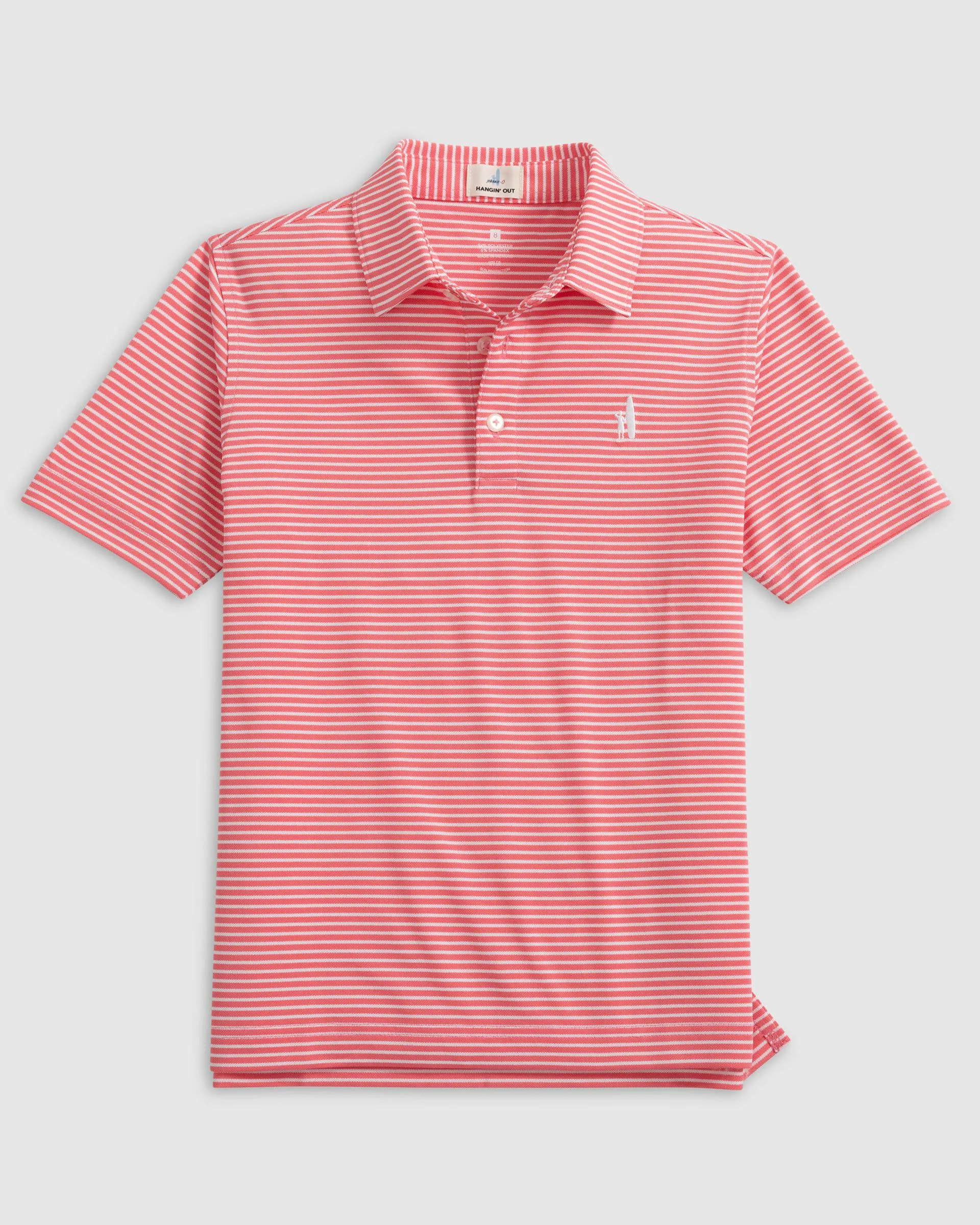 Colter Jr. Striped Mesh Performance Polo sold by Johnnie-O