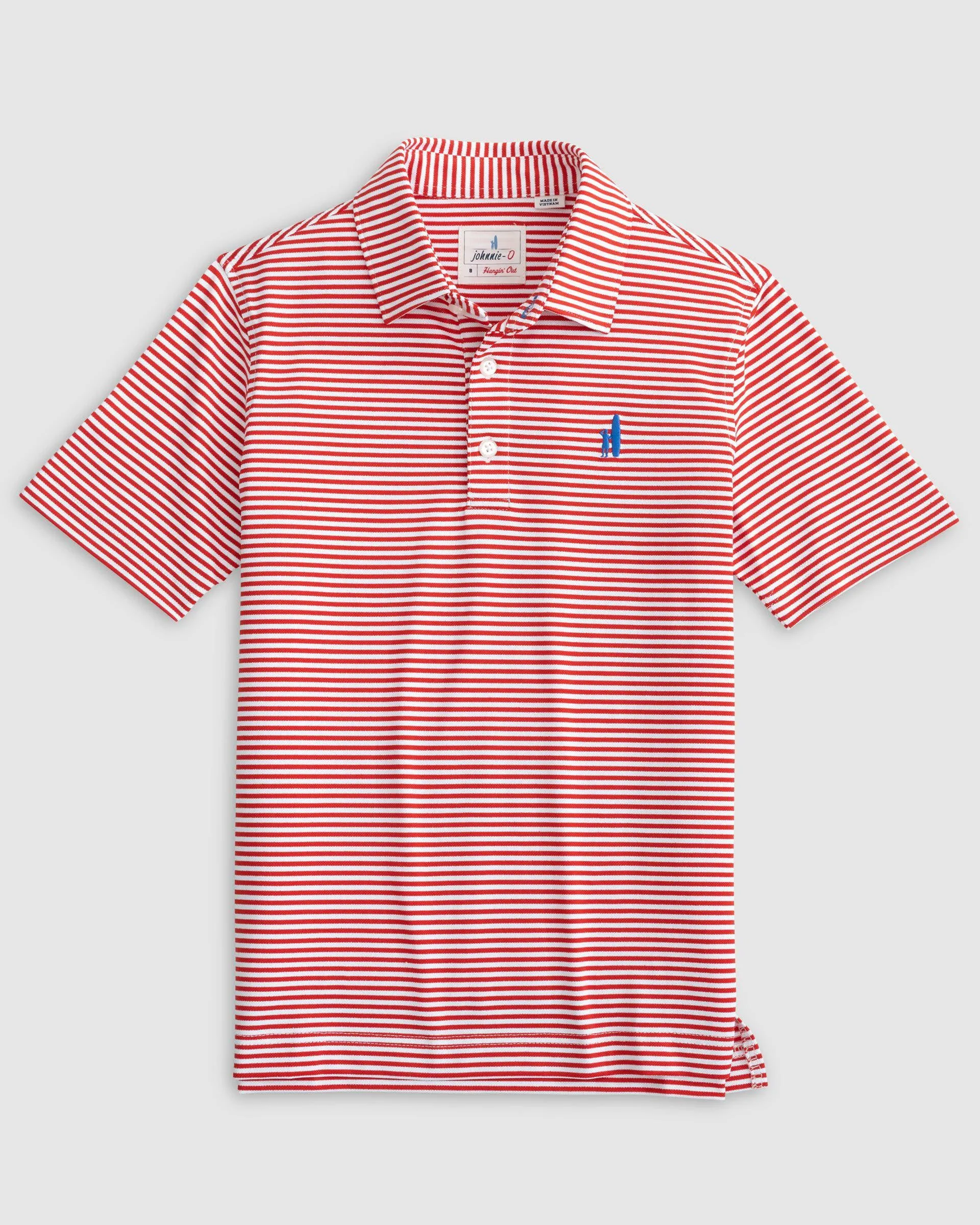 Colter Jr. Striped Mesh Performance Polo sold by Johnnie-O product image thumbnail 2