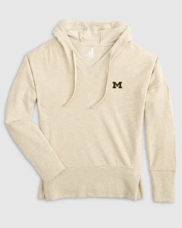 Women's Michigan Carrie Pullover Hoodie sold by Johnnie-O