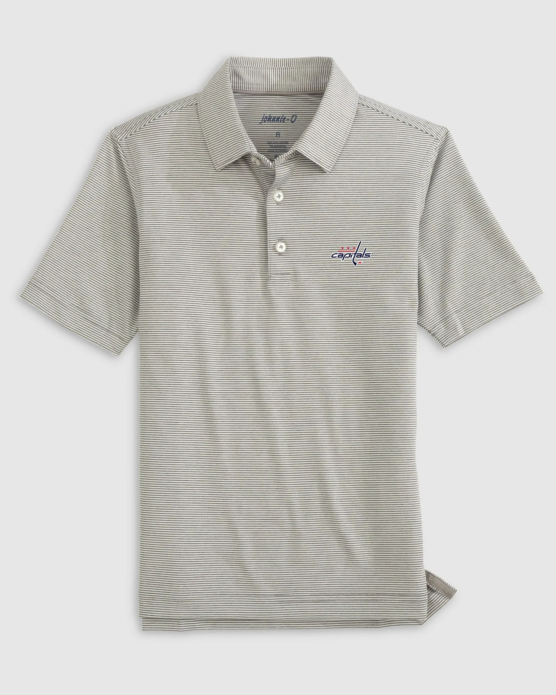 Washington Capitals Lyndonn Jr. Striped Jersey Performance Polo sold by Johnnie-O product image thumbnail 2