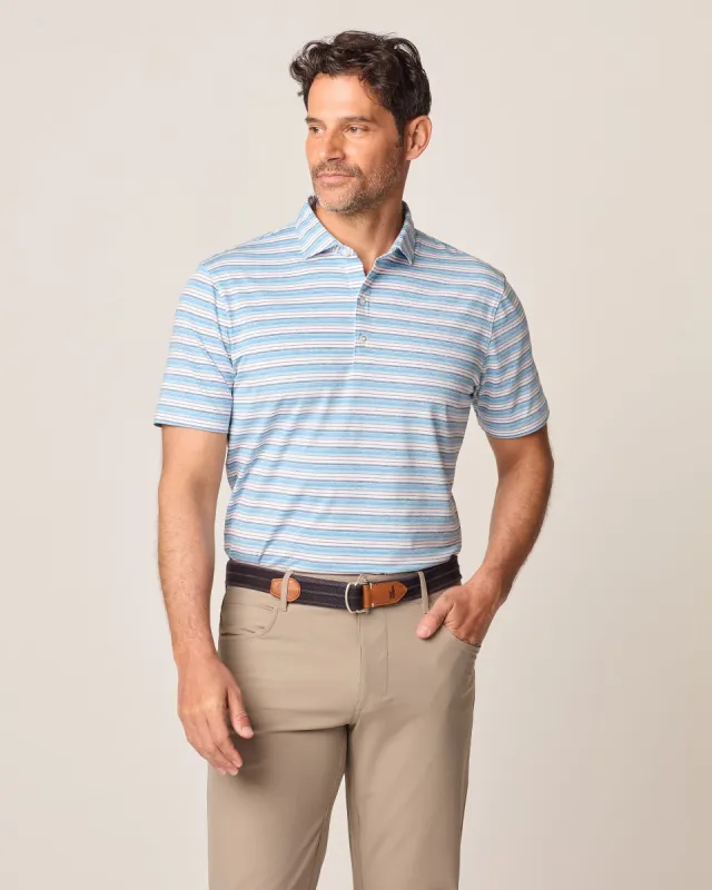 Performance Jersey Polo - Tyson Stripe sold by Johnnie-O