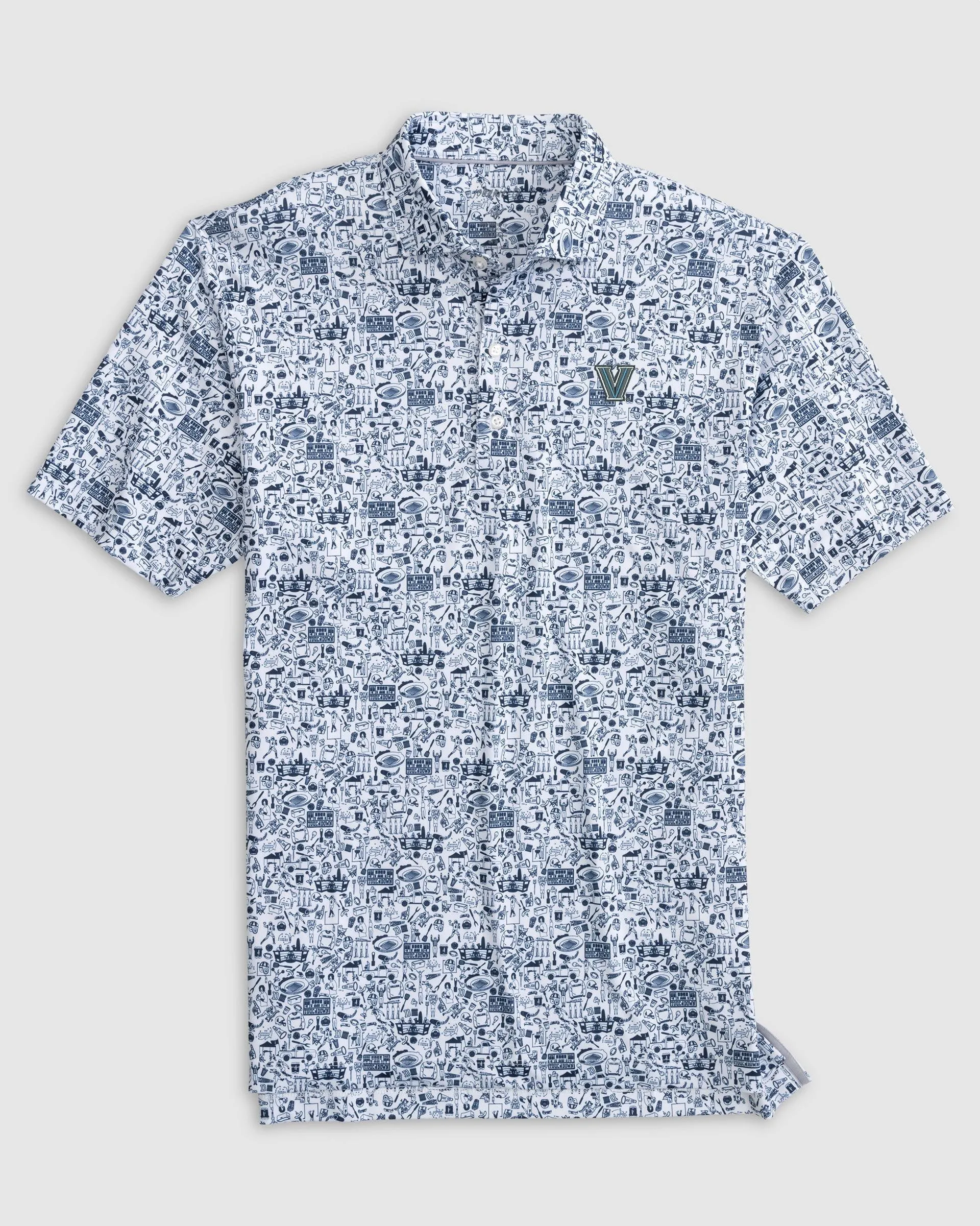 Villanova Tailgater Printed Jersey Performance Polo sold by Johnnie-O