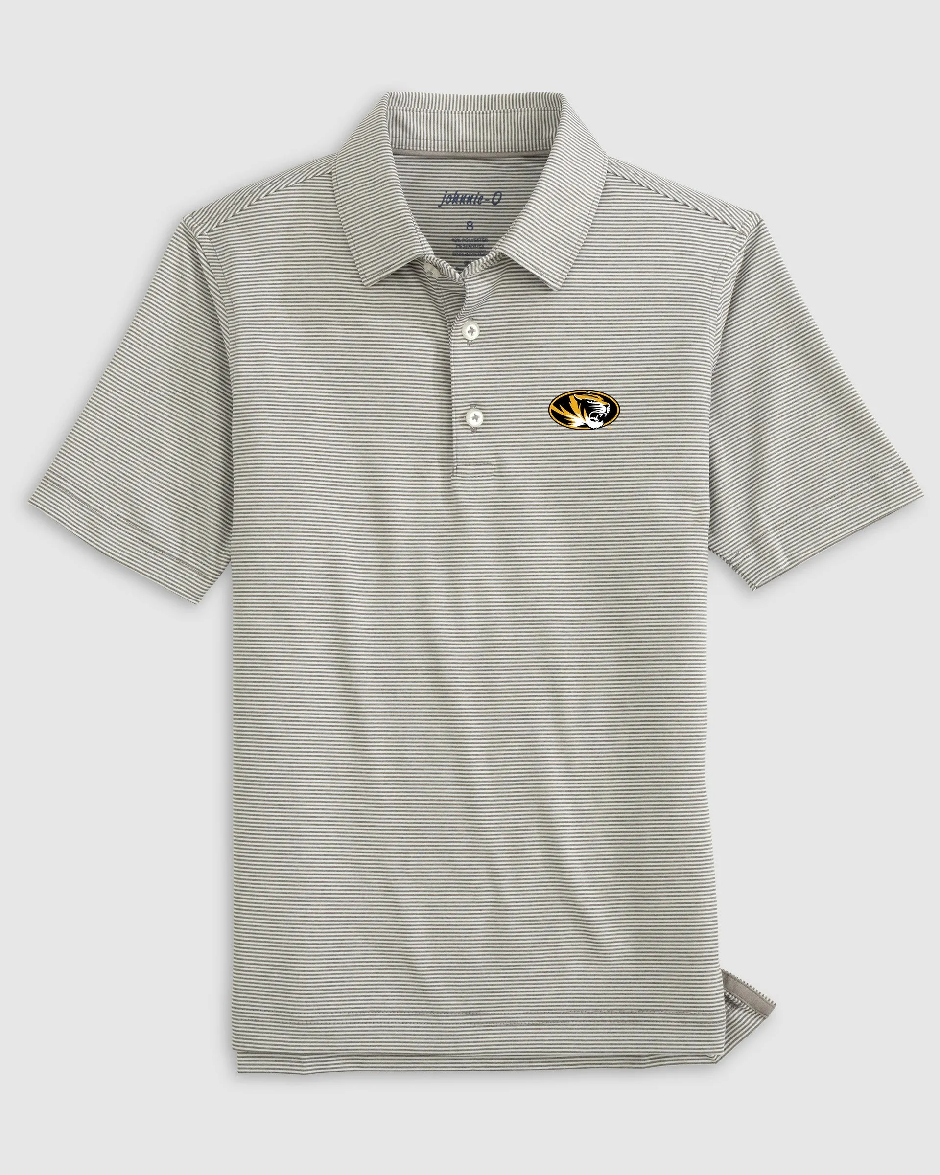Missouri Lyndonn Jr. Striped Jersey Performance Polo sold by Johnnie-O