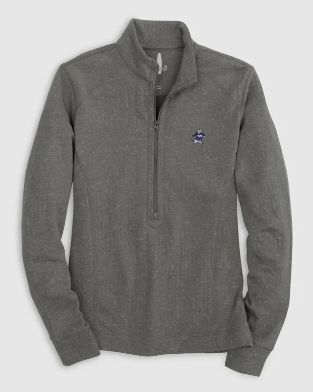 Women's Texas Christian Kennedy 1/4 Zip Pullover - Vault Logo sold by Johnnie-O