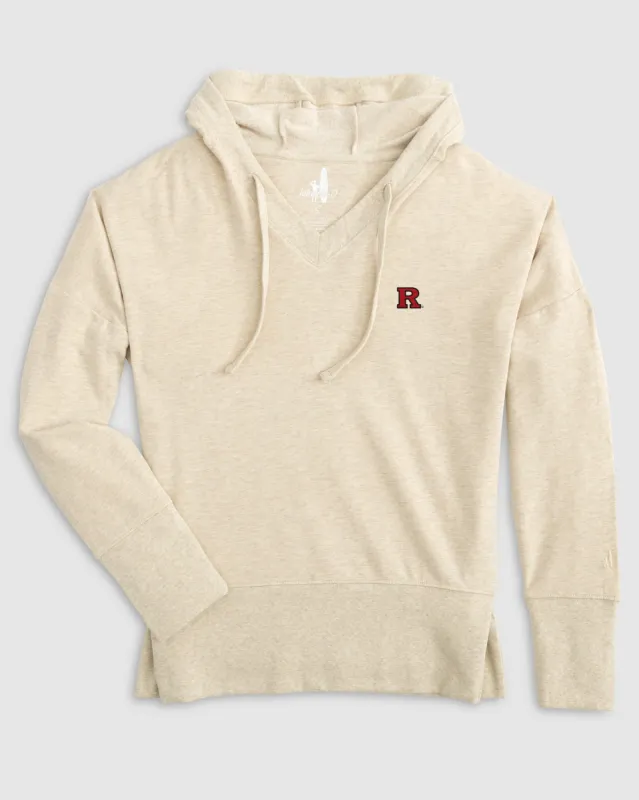 Women's Rutgers Carrie Pullover Hoodie made by Johnnie-O