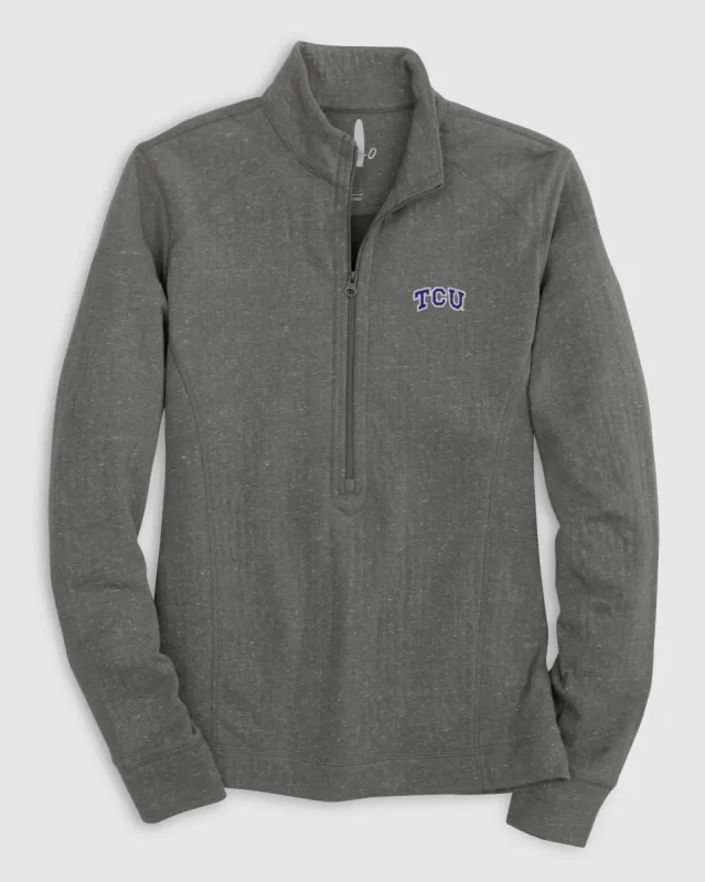 Women's Texas Christian Kennedy 1/4 Zip Pullover sold by Johnnie-O